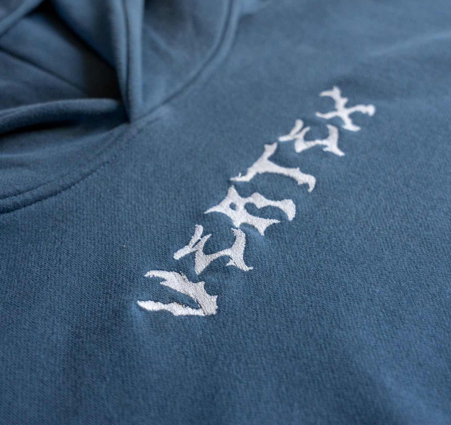 Blue and Brown Paneled Hoodie