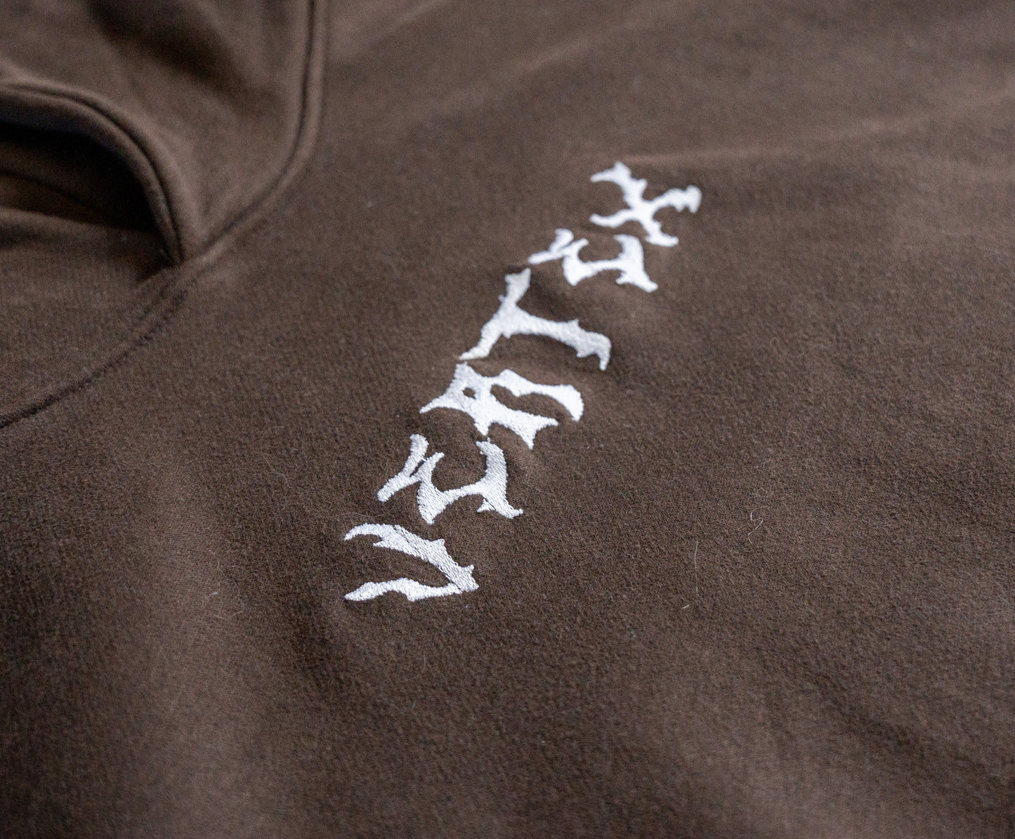 Brown and Blue Paneled hoodie